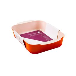 Assadeira Retangular Laranja com Antiaderente 25cm Mundial - 1