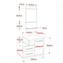 Ver imagem 3 de Gabinete para Banheiro 1 Porta 2 Gavetas 1 Cuba Q35 e Espelheira Legno 651W Espresso Móveis Branco