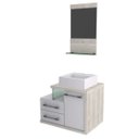 Ver imagem 2 de Gabinete para Banheiro 1 Porta 2 Gavetas 1 Cuba Q35 e Espelheira Legno 651W Espresso Móveis Branco