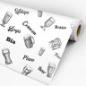 Papel de Parede Adesivo Gourmet P&B Bar Cerveja Retrô - 3