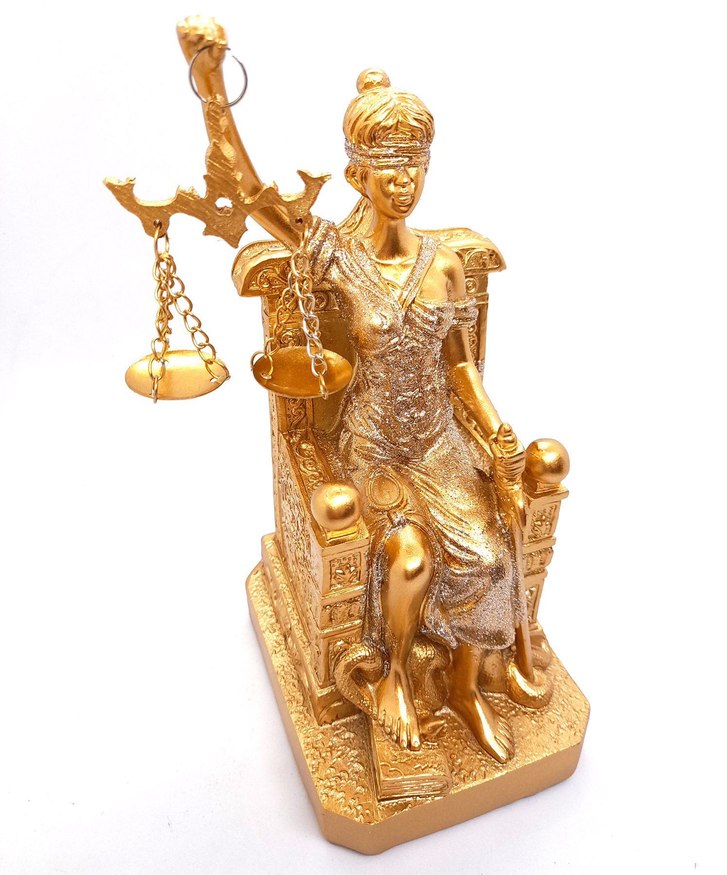 Estátua Dama Da Justiça Têmis Deusa 25cm Símbolo Do Direito