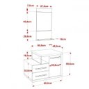 Ver imagem 3 de Gabinete para Banheiro 1 Porta 2 Gavetas 1 Cuba Q35 e Espelheira Legno 651W Espresso Móveis Branco