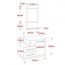 Ver imagem 3 de Gabinete para Banheiro 1 Porta 2 Gavetas 1 Cuba Q35 e Espelheira Legno 651W Espresso Móveis Branco