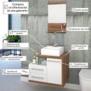 Ver imagem 7 de Gabinete para Banheiro 1 Porta 2 Gavetas 1 Cuba Q35 e Espelheira Legno 651W Espresso Móveis Branco