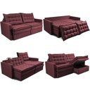 Ver imagem 2 de Sofá sem Caixa Retrátil Baú 1,80m Cama Inbox Secret Suede Velusoft Vinho