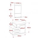 Ver imagem 3 de Gabinete para Banheiro 1 Porta 2 Gavetas 1 Cuba Q35 e Espelheira Legno 651W Espresso Móveis Branco