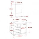 Ver imagem 3 de Gabinete para Banheiro 1 Porta 2 Gavetas 1 Cuba Q35 e Espelheira Legno 651W Espresso Móveis Branco
