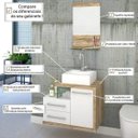 Ver imagem 5 de Gabinete para Banheiro 1 Porta 2 Gavetas 1 Cuba Q35 e Espelheira Legno 651W Espresso Móveis Branco
