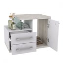 Ver imagem 5 de Gabinete para Banheiro 1 Porta 2 Gavetas 1 Cuba Q35 e Espelheira Legno 651W Espresso Móveis Branco