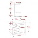 Ver imagem 3 de Gabinete para Banheiro 1 Porta 2 Gavetas 1 Cuba Q35 e Espelheira Legno 651W Espresso Móveis Branco