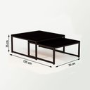 Ver imagem 2 de Duo Mesa de Centro Catarina Preto e Tampo Preto Asturias - Cor: Preto