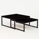 Ver imagem 3 de Duo Mesa de Centro Catarina Preto e Tampo Preto Asturias - Cor: Preto