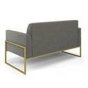 Ver imagem 5 de Sofá Namoradeira Base Industrial Alta Dourado Marisa Suede D03 - D’Rossi Grafite