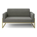 Ver imagem 3 de Sofá Namoradeira Base Industrial Alta Dourado Marisa Suede D03 - D’Rossi Grafite