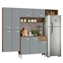 Ver imagem 3 de Armário de Cozinha Completa 229cm Rustic/Cinza Emilly Fit Madesa