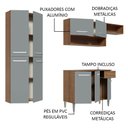 Ver imagem 5 de Armário de Cozinha Completa 229cm Rustic/Cinza Emilly Fit Madesa