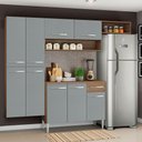 Ver imagem 1 de Armário de Cozinha Completa 229cm Rustic/Cinza Emilly Fit Madesa