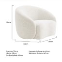Ver imagem 4 de Kit Sofá 3 Lugares 180cm e Poltrona Orgânica Luxo Recepção Amore Bouclé - Adj Decor
