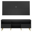 Ver imagem 3 de Rack Com Painel Tv 65" Retrô Flórida Multimóveis V3133 Preto/Natural Preto/Natural