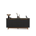 Ver imagem 2 de Aparador Buffet Sala Flow 4 Portas com Pés de Madeira - Rede Móveis