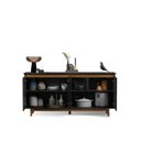 Ver imagem 3 de Aparador Buffet Sala Flow 4 Portas com Pés de Madeira - Rede Móveis