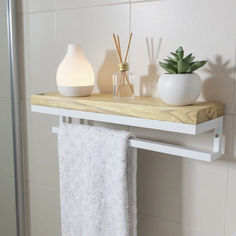 Toalheiro com Prateleira Strassis Design Sd-4004 40 Branco