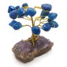 Árvore Pedra Natural Ágata Azul Base em Drusa Ametista 10cm - 3