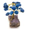 Árvore Pedra Natural Ágata Azul Base em Drusa Ametista 10cm - 2