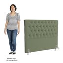 Ver imagem 5 de Cabeceira Casal Cama Box 140cm Cristal C16 Bouclê Verde Oliva - Mpozenato