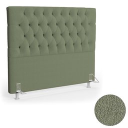 Cabeceira Casal Cama Box 140cm Cristal C16 Bouclê Verde Oliva - Mpozenato - 6 Cabeceira Casal Cama Box 140cm Cristal C16 Bouclê Verde Oliva - Mpozenato - 6