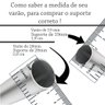 5 Suportes De Para Varão Simples Para Cortina 28Mm Alumínio - 3