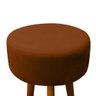 Kit Poltrona Decorativa + Puff Redondo Luxo Descanso Salão de Beleza Escritório - Cor Terracota - 4