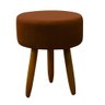 Kit Poltrona Decorativa + Puff Redondo Luxo Descanso Salão de Beleza Escritório - Cor Terracota - 5