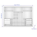 Ver imagem 4 de Guarda Roupa Casal 3 Portas de Correr York - Móveis Europa