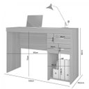 Ver imagem 3 de Escrivaninha Mesa Escritório 2 Gavetas 1 Nicho Iara Candian