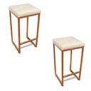 Ver imagem 1 de Banqueta Alta para Cozinha Industrial Kit 2 Nick Bronze e Sintético d03 - D’Rossi