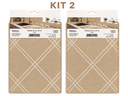 Ver imagem 2 de Aparador Louças Escorredor Alta Absorção Geométrico 45x40 cm:Kit 2/Bege