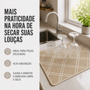 Ver imagem 7 de Aparador Louças Escorredor Alta Absorção Geométrico 45x40 cm:Kit 2/Bege