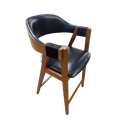 Ver imagem 1 de Banqueta Sofia com Braço Detalhe Corda Naval Preta e Estofado Courino Preto Madeira 4