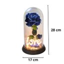 Ver imagem 4 de Luminária Love a Rosa Encantada Azul 28 Cm Presente de Natal Presente para Namorada Amor Lindo Bouti