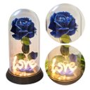 Ver mais imagens de Luminária Love a Rosa Encantada Azul 28 Cm Presente de Natal Presente para Namorada Amor Lindo Bouti