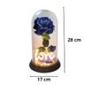 Luminária Love a Rosa Encantada Azul 28 Cm Presente de Natal Presente para Namorada Amor Lindo Bouti - 4