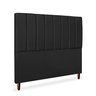 Cabeceira Estofada Cama Box Casal Carla 140cm Linho:preto - 3