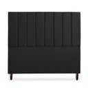 Ver imagem 1 de Cabeceira Estofada Cama Box Casal Carla 140cm Linho:preto