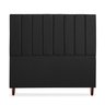 Cabeceira Estofada Cama Box Casal Carla 140cm Linho:preto - 1
