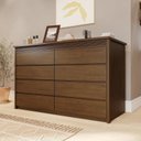 Ver imagem 1 de Cômoda 8 Gavetas Sofisticada MDF Pacioli Marrom/Ambar