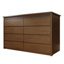 Ver imagem 3 de Cômoda 8 Gavetas Sofisticada MDF Pacioli Marrom/Ambar