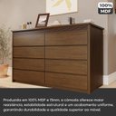 Ver imagem 5 de Cômoda 8 Gavetas Sofisticada MDF Pacioli Marrom/Ambar