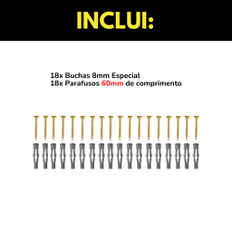 Kit com 3 Cabideiros Araras Fixas de Parede 1 Metro Aço Alta Qualidade Moderno Design Robusto - 2