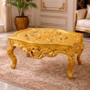 Ver imagem 2 de Mesa de Centro Dourado 50x68x103cm